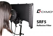 CKMOVA SRF5: mobilna kabina akustyczna dla wokalistów i lektorów CKMOVA-SRF5-reflexion-filter
