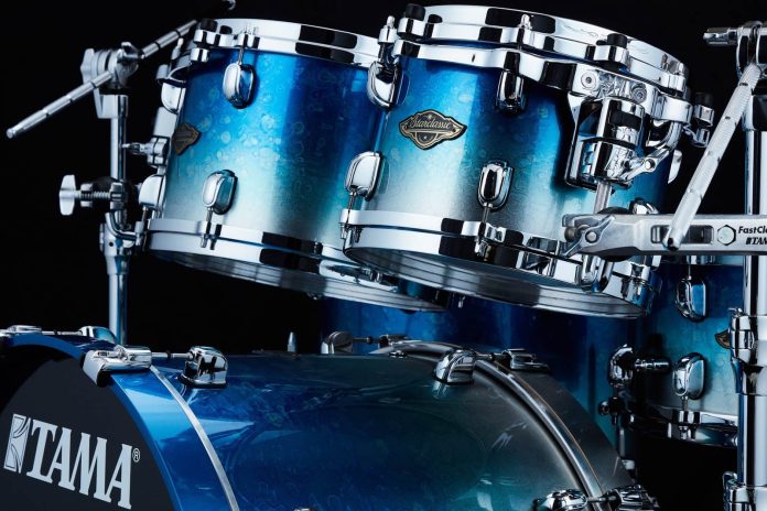 TAMA-Starclassic-Walnut-Birch-Molten-Blue-Ice-Fade