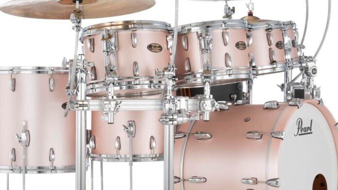 Pearl Masters Maple Gum Series Satin Rose Gold finish