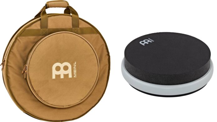Meinl PRO Cymbal BAG COYOTE BROWN & DOUBLE SIDED PAD 6' Meinl-PRO-Cymbal-BAG-COYOTE-BROWN-and-DOUBLE-SIDED-PAD-6'