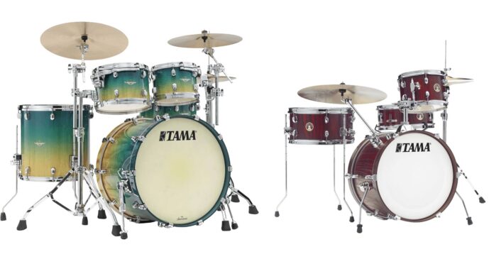TAMA Starclassic Marine Shoreline Movingui Fade and Tama Club-JAM Burgundy Elm