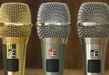 Złoty mikrofon dla realizatora? sE pokazało trzy nowe wersje modelu V7 PTT
