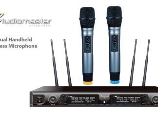 Dwa bezprzewodowe mikrofony i odbiornik rack za około 2100 zł. Studiomaster W2 Studiomaster W2 Dual Handheld Wireless Microphone